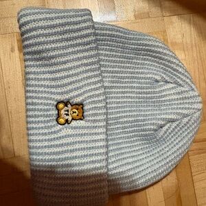 Teddy Fresh Light Blue Beanie with Bear Embroidery